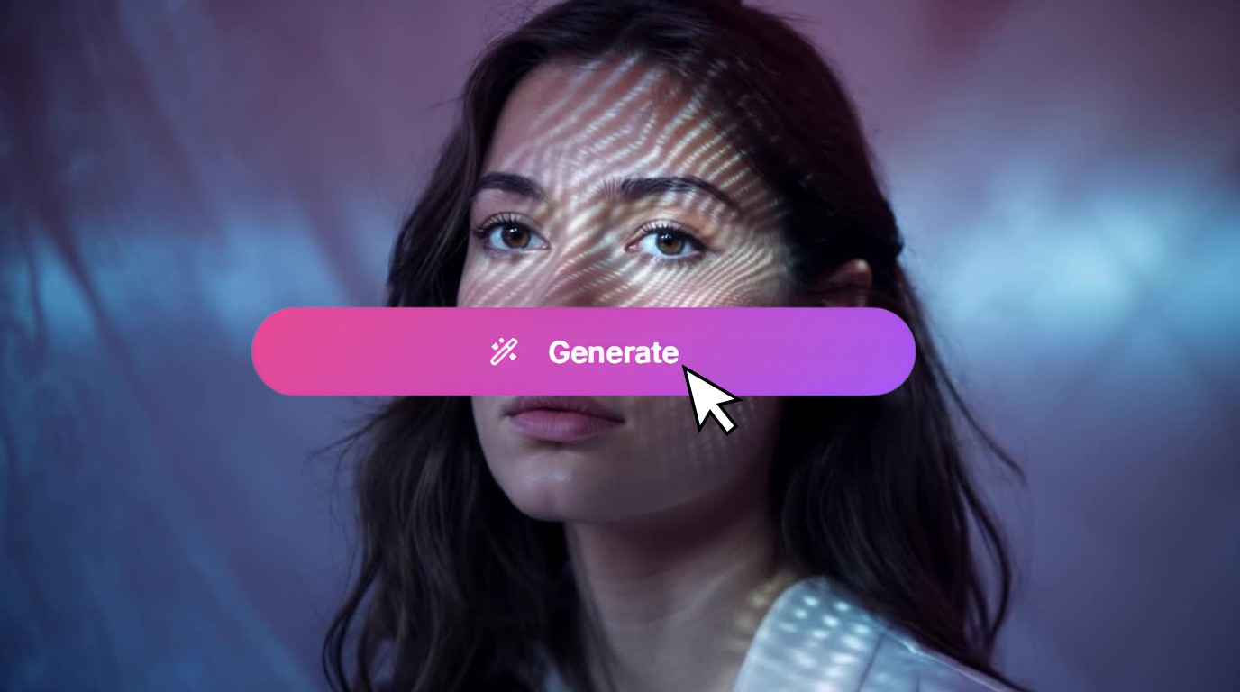 Video generation interface showing visibility settings and create button